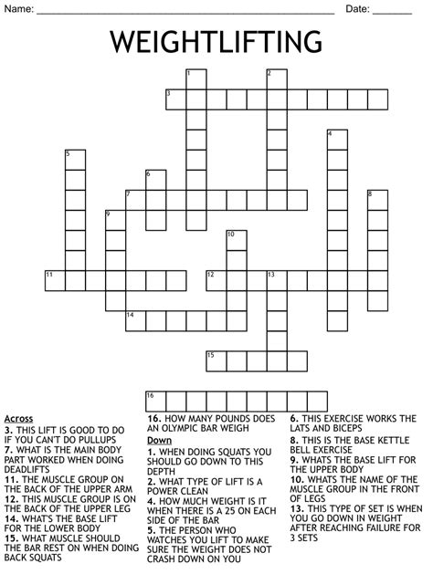 Times Daily and the clue is "Basic weightlifting lesson". . Basic weightlifting lesson crossword clue